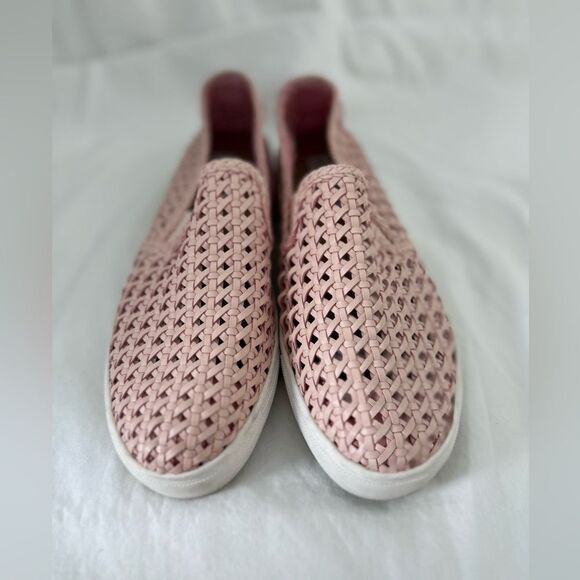 Steve Madden light pink leather flocked loafers size8.5 - Picture 1 of 4